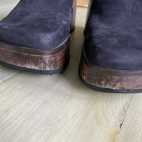 Vintage Y2k chunky wooden platform Tommy Hilfiger clogs - Picture 7 of 10